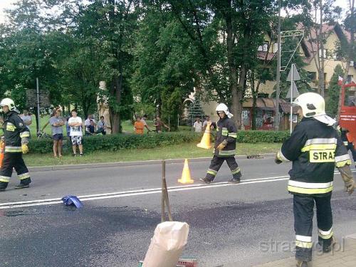 Wypadek motocyklisty